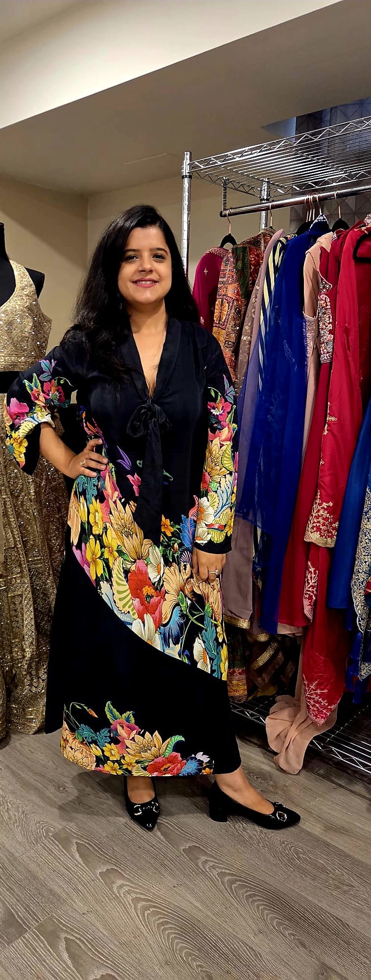 Floral print suit with elegant detailing – Aarya Collection, Ajax